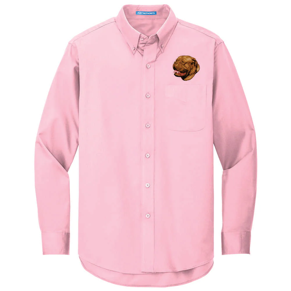 Dogue de Bordeaux Embroidered Long Sleeve Button Up Shirt - Image 4