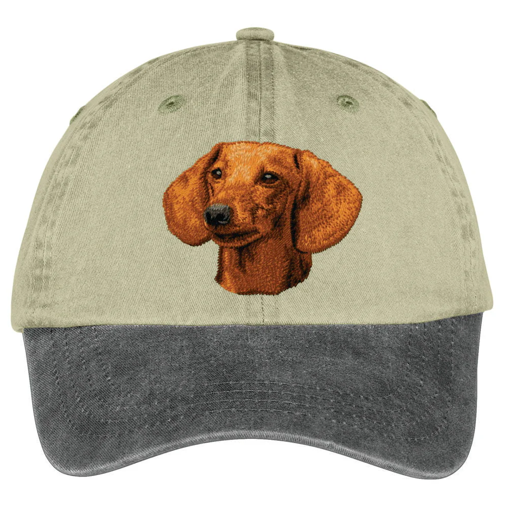 Dachshund  Embroidered Two Tone Baseball Cap - Image 2