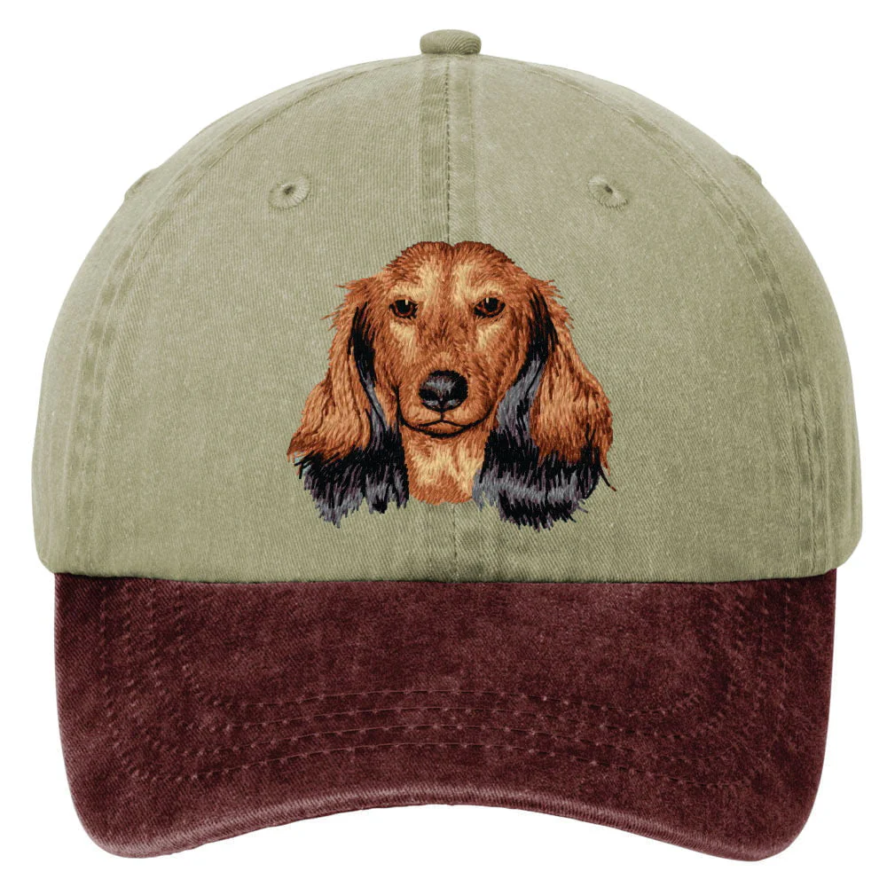 Dachshund  Embroidered Two Tone Baseball Cap - Image 4