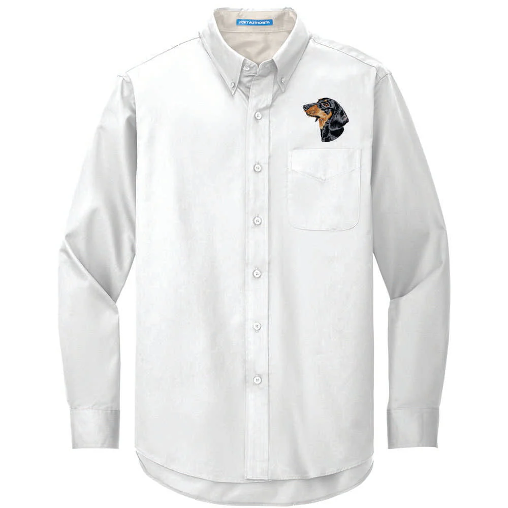 Dachshund Embroidered Long Sleeve Button Up Shirt - Image 10