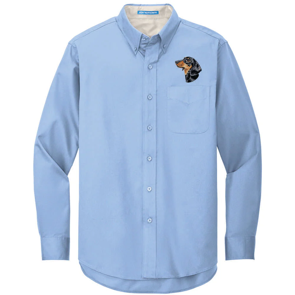 Dachshund Embroidered Long Sleeve Button Up Shirt - Image 9