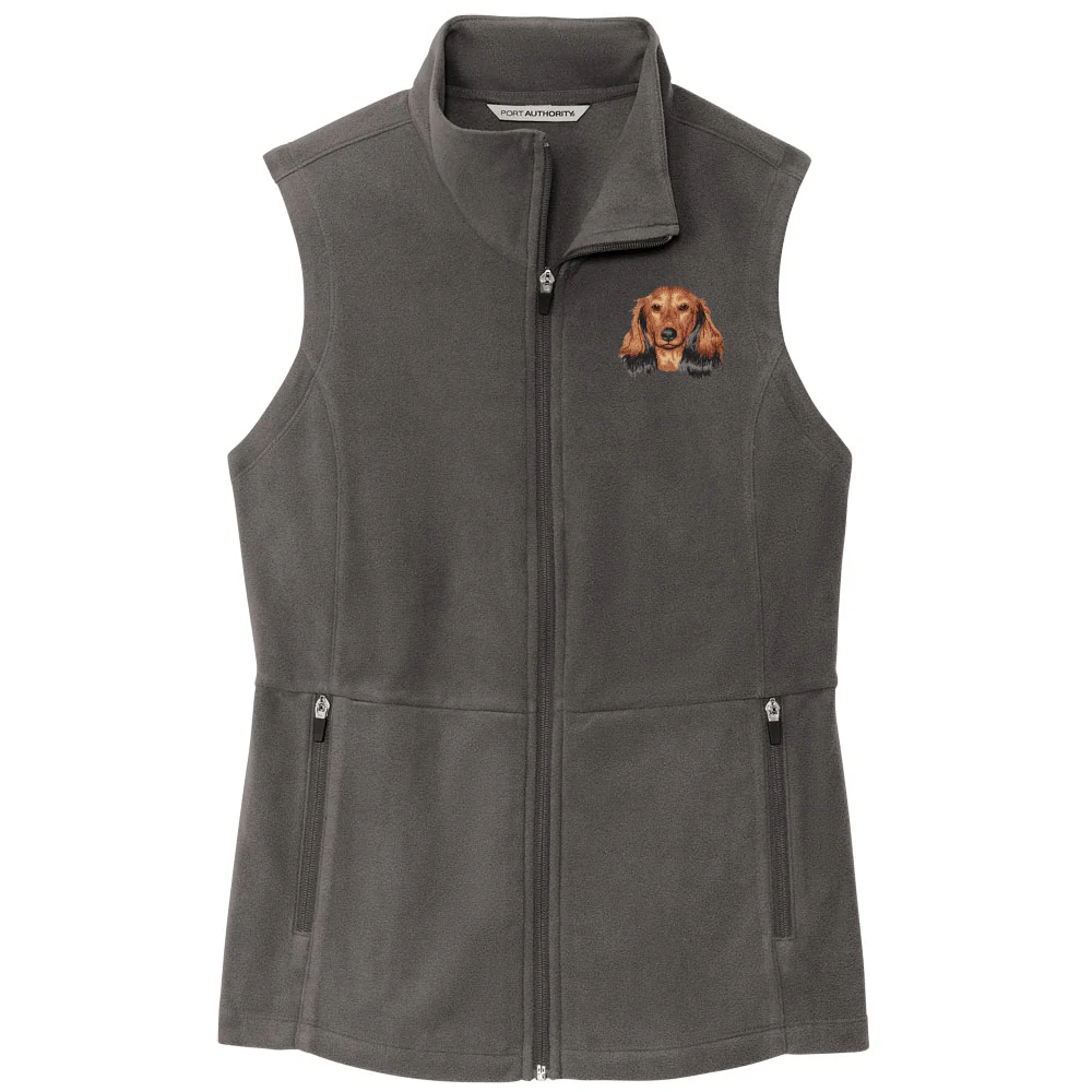 Dachshund Embroidered Women's Fleece Vest - Image 4