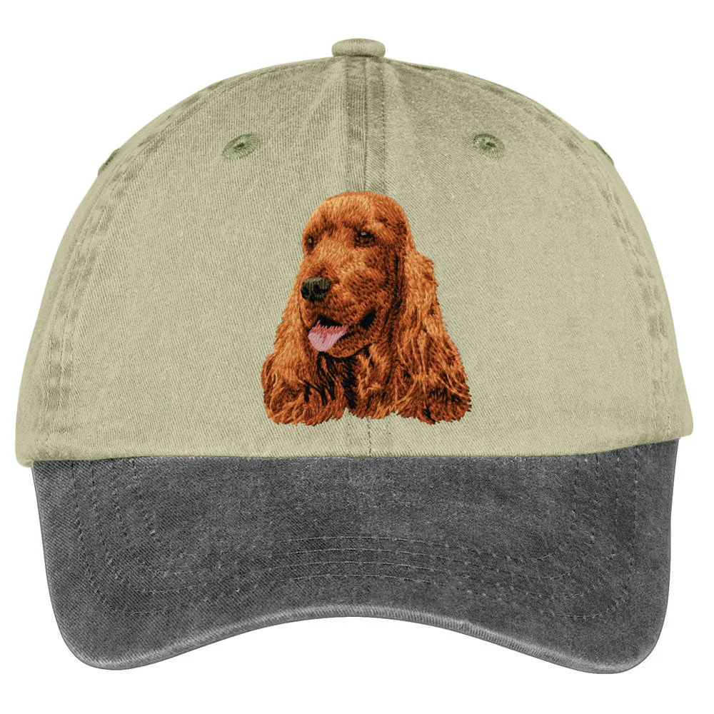 English Cocker Spaniel  Embroidered Two Tone Baseball Cap