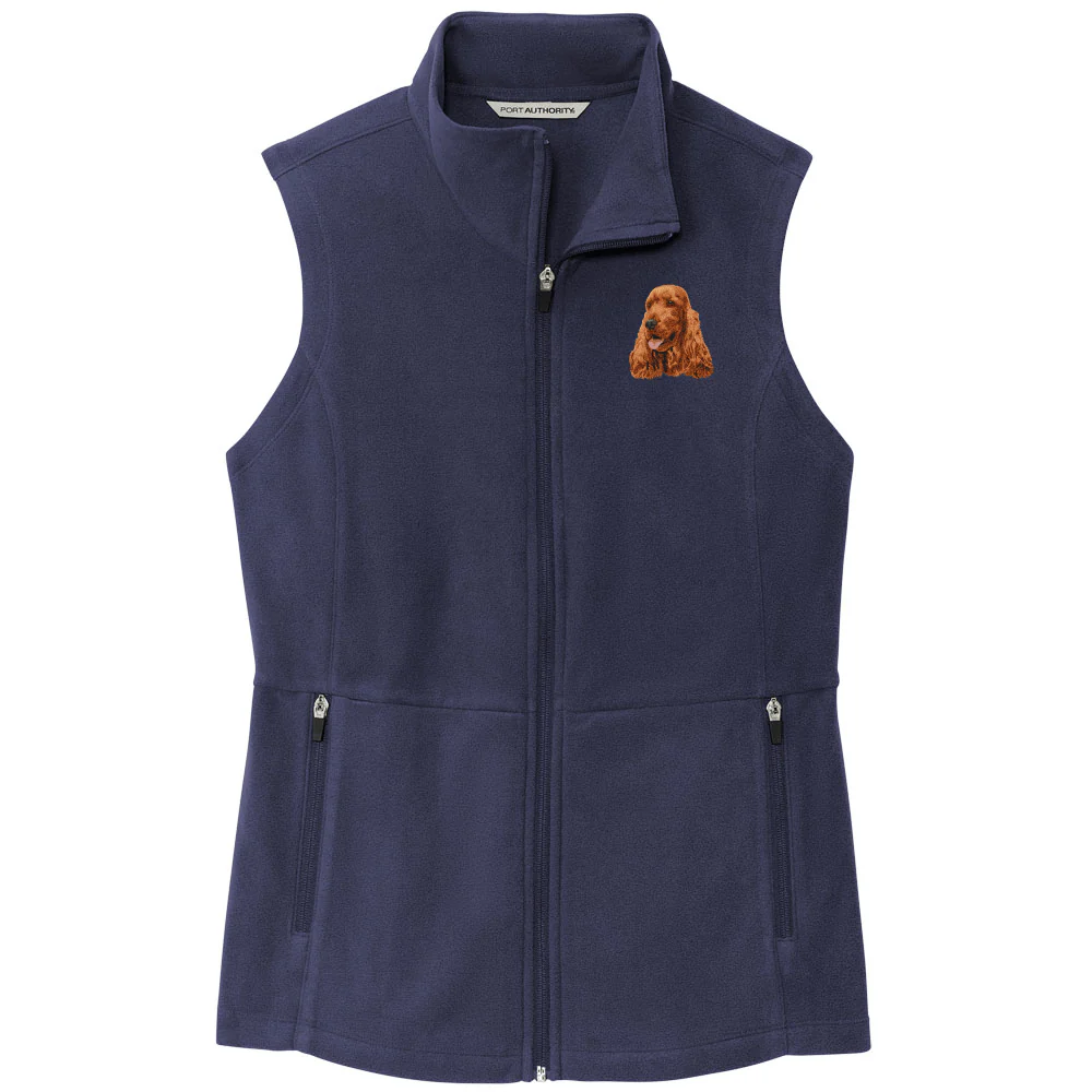 English Cocker Spaniel Embroidered Women's Fleece Vest