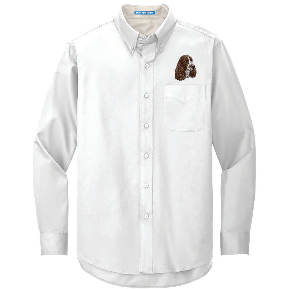 English Springer Spaniel Embroidered Long Sleeve Button Up Shirt - Image 6