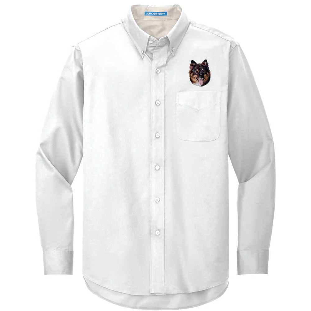 Finnish Lapphund Embroidered Long Sleeve Button Up Shirt - Image 2