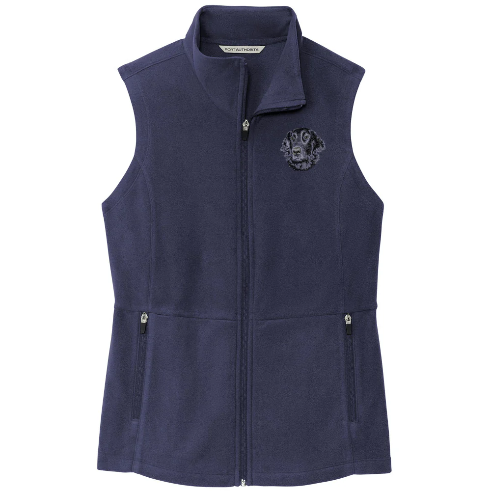 Flat-Coated Retriever Embroidered Women's Fleece Vest