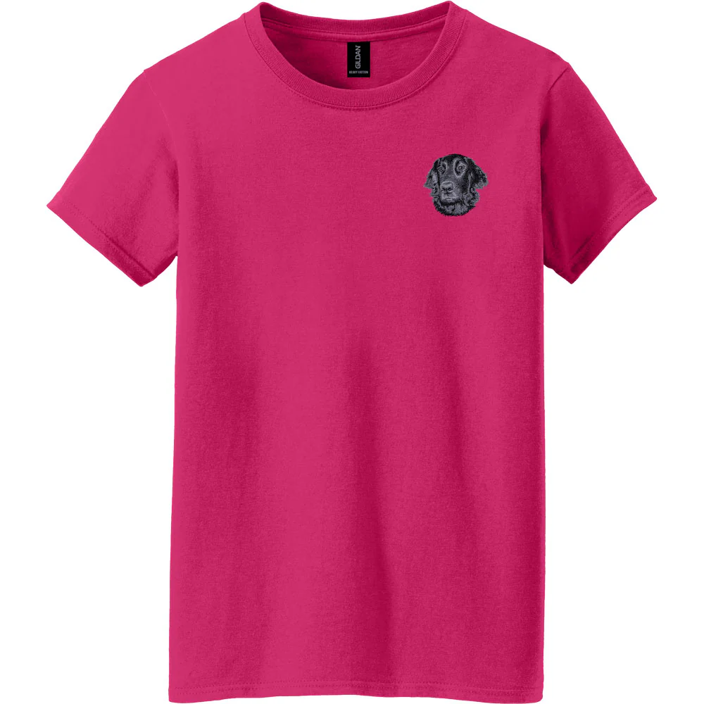 Flat-Coated Retriever Embroidered Women's T-Shirt