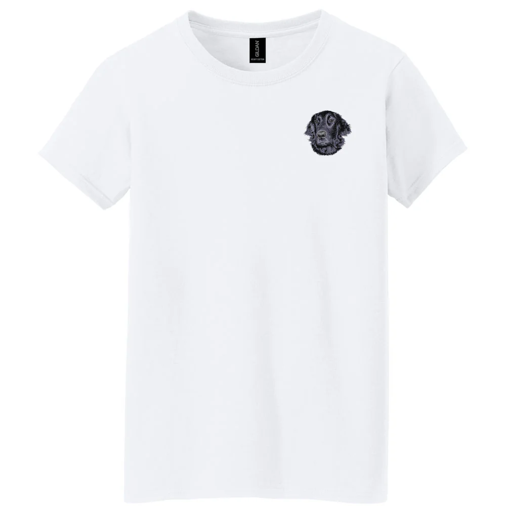 Flat-Coated Retriever Embroidered Women's T-Shirt - Image 2
