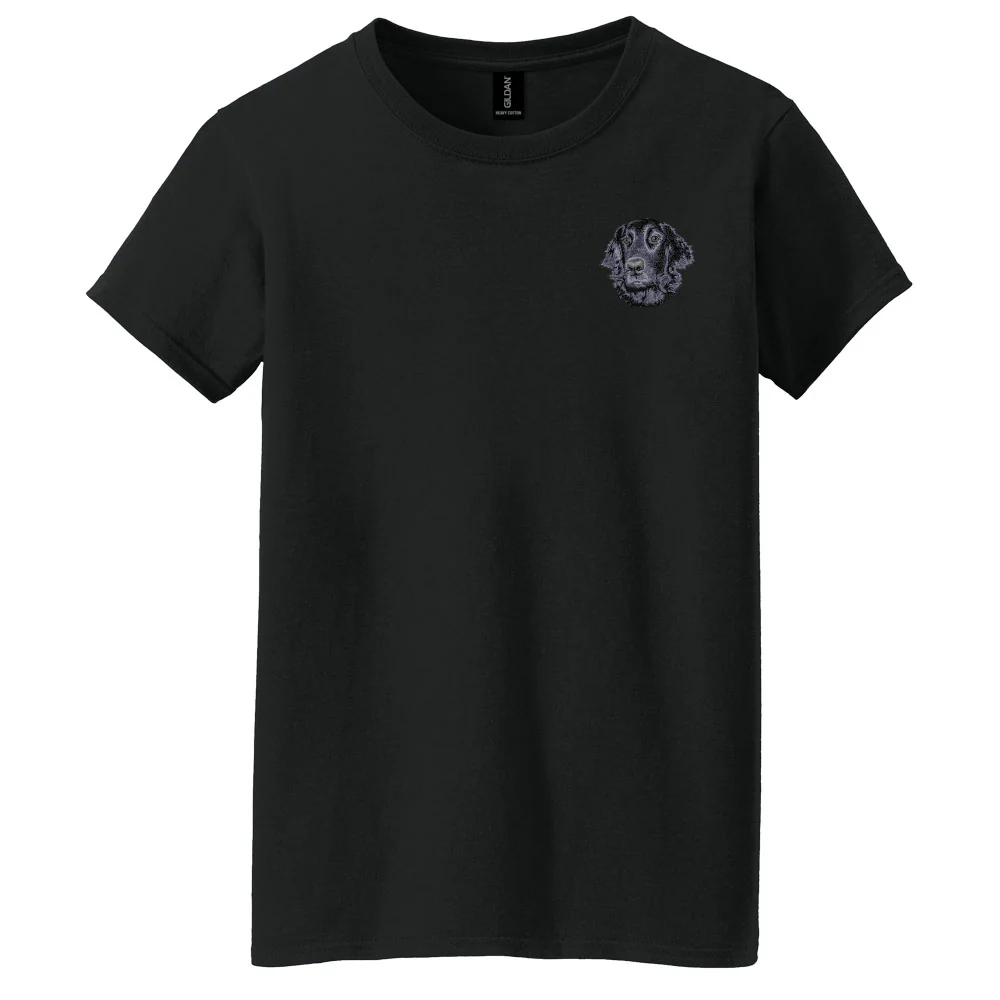 Flat-Coated Retriever Embroidered Women's T-Shirt - Image 3