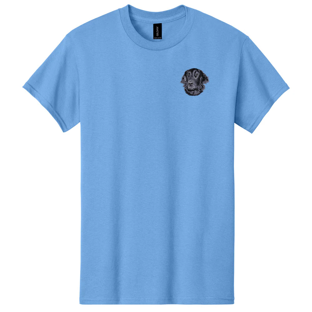 Flat-Coated Retriever Embroidered Men's T-Shirt