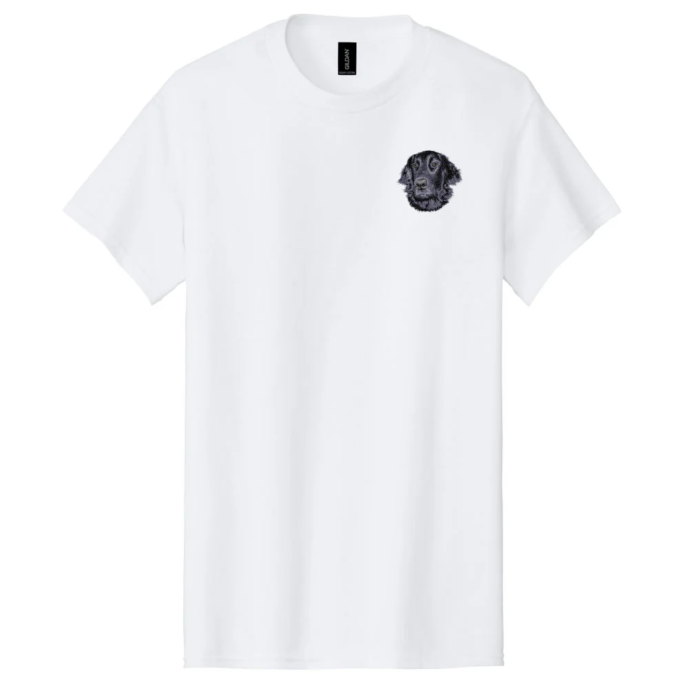 Flat-Coated Retriever Embroidered Men's T-Shirt - Image 3