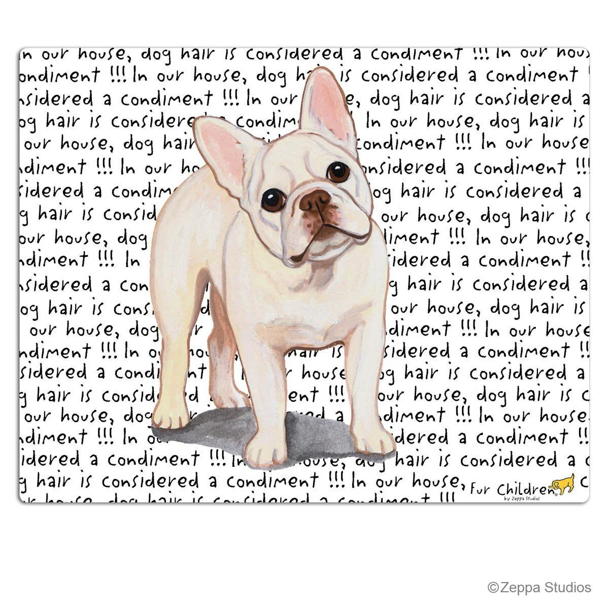 French Bulldog, Creme (or Buff) Cutting Board