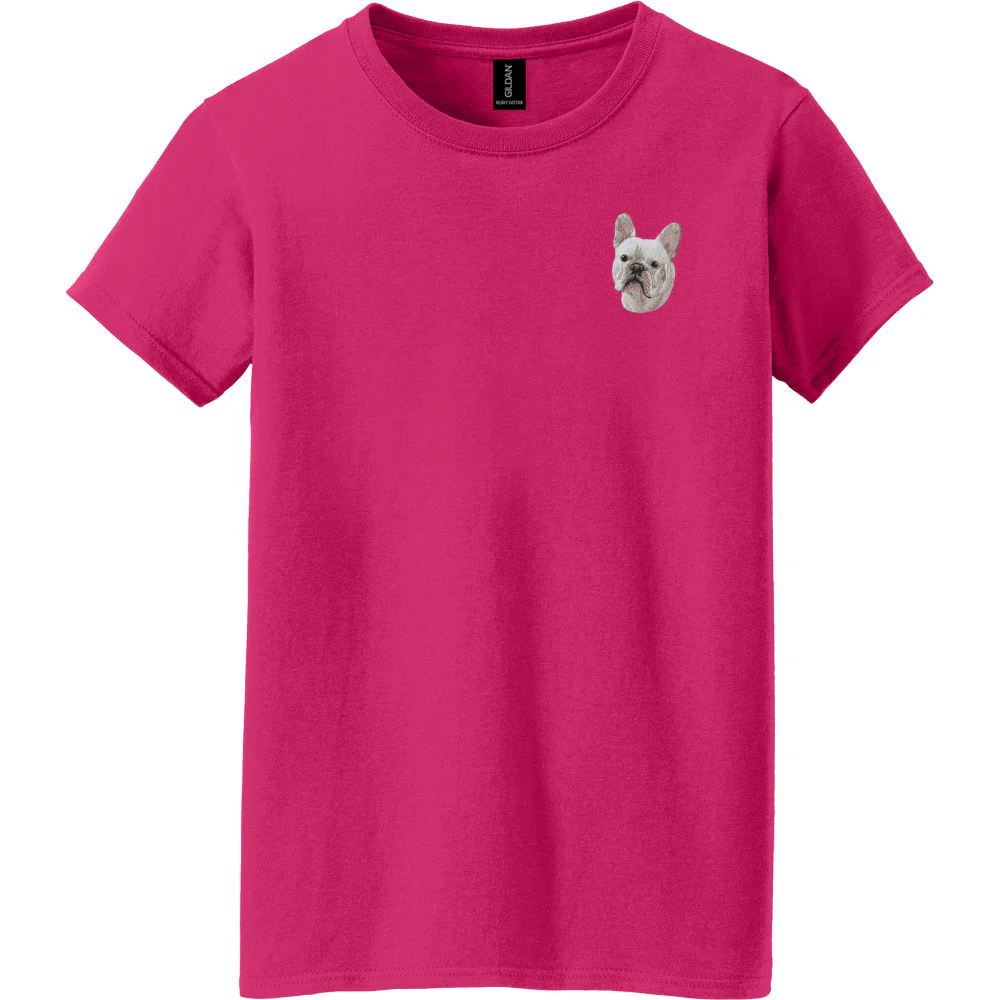 French Bulldog Embroidered Women's T-Shirt - Image 2
