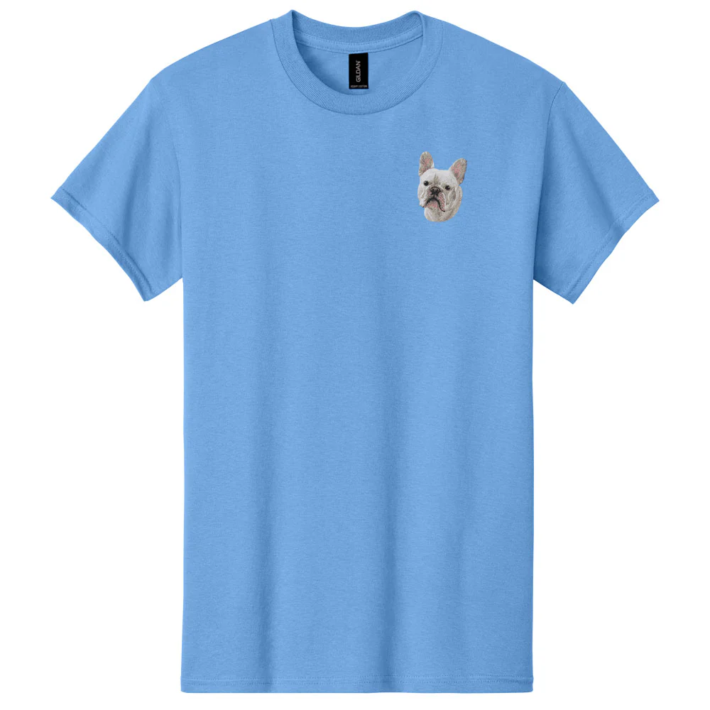 French Bulldog Embroidered Men's T-Shirt - Image 2