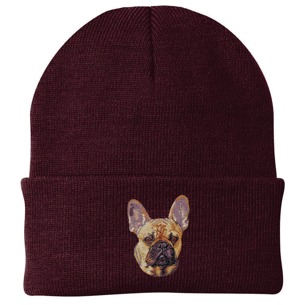 French Bulldog Embroidered Beanie - Image 4