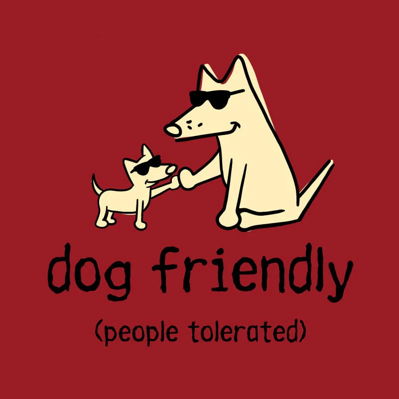 Dog Friendly People Tolerated - Ladies T-Shirt V-Neck - Image 2