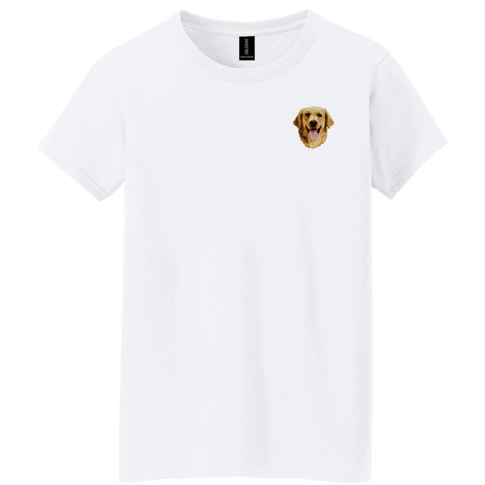 Golden Retriever Embroidered Women's T-Shirt - Image 2