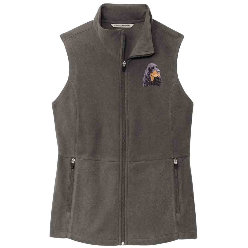 Gordon Setter Embroidered Women's Fleece Vest - Image 2