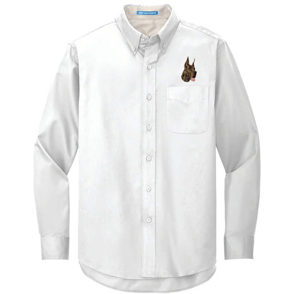 Great Dane Embroidered Long Sleeve Button Up Shirt - Image 2