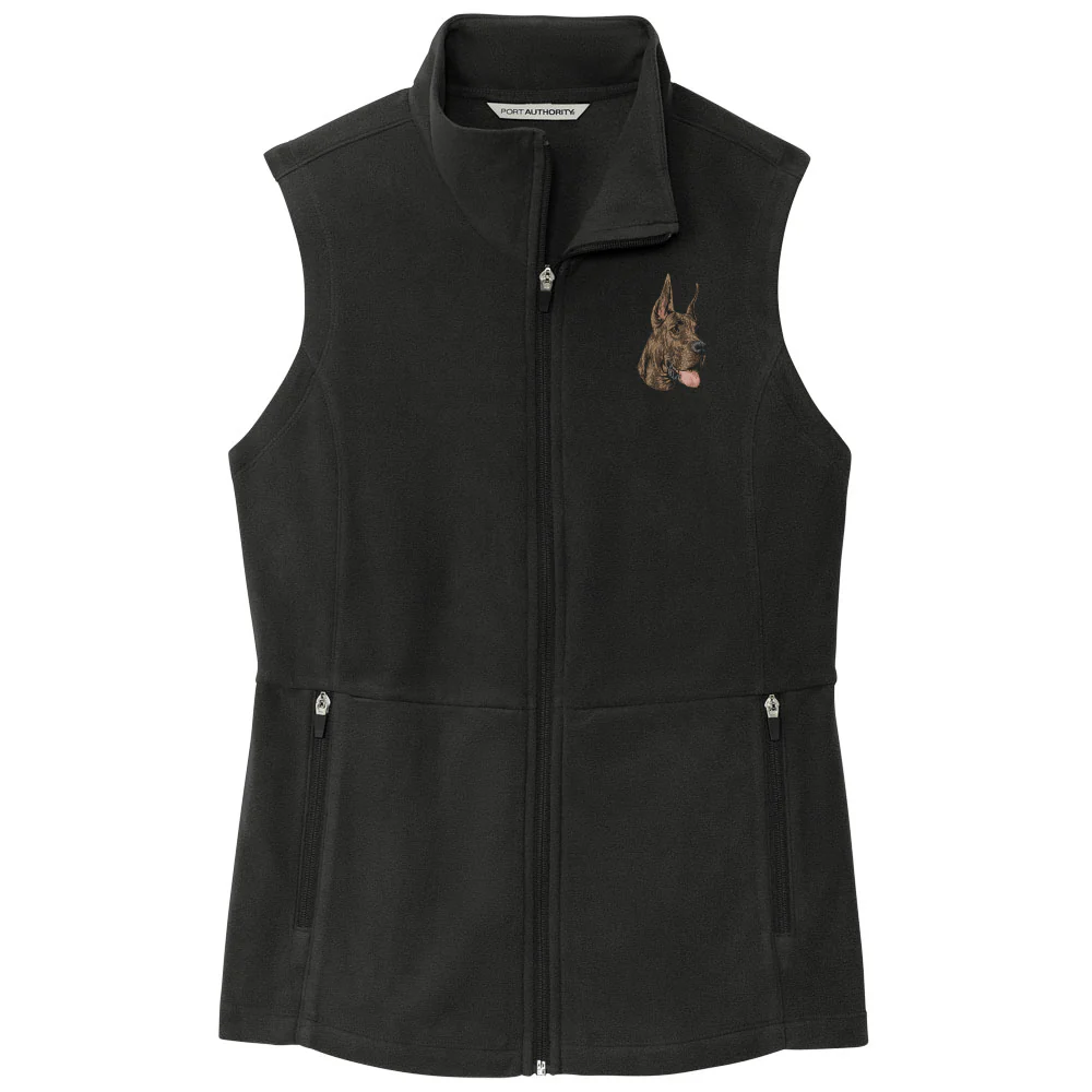 Great Dane Embroidered Women's Fleece Vest - Image 3