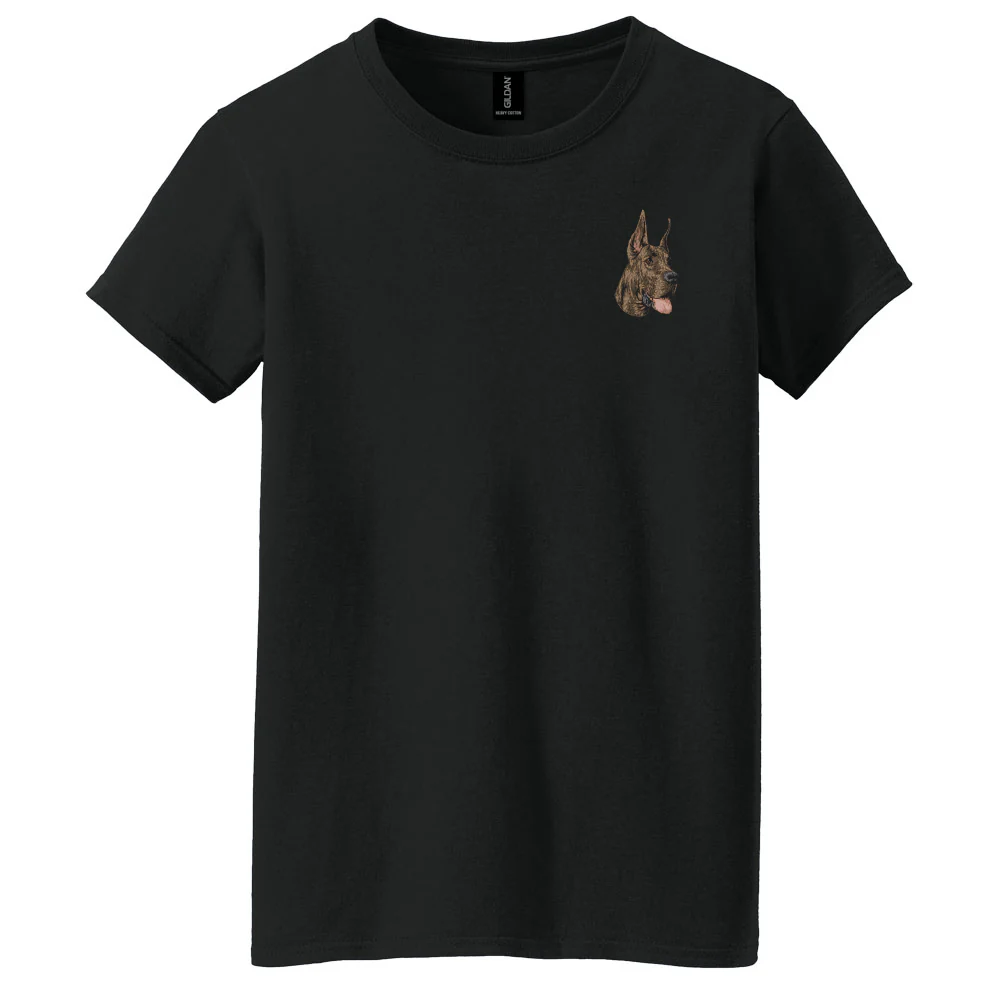 Great Dane Embroidered Women's T-Shirt - Image 3