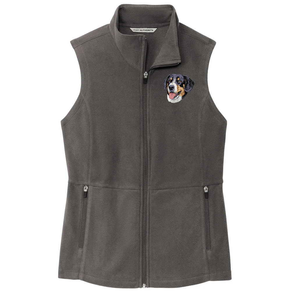 Greater Swiss Mountain Dog Embroidered Women's Fleece Vest - Image 2