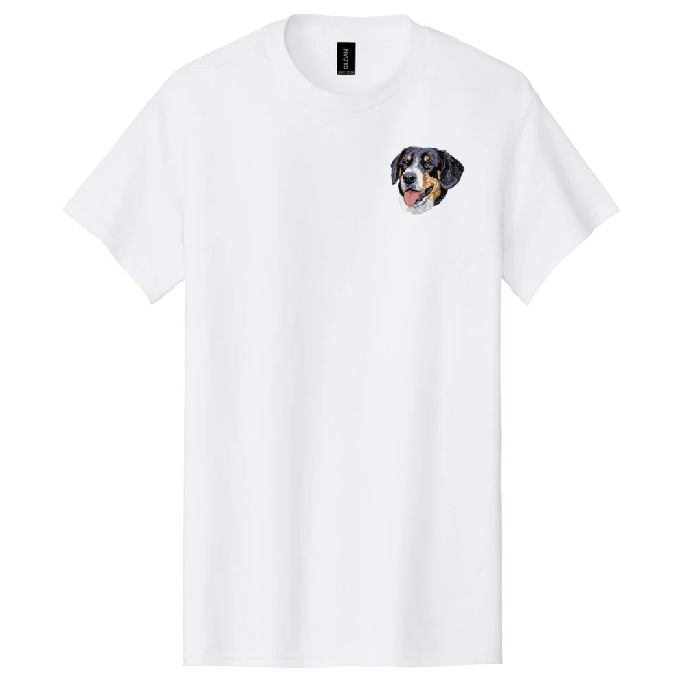Greater Swiss Mountain Dog Embroidered Men's T-Shirt - Image 3