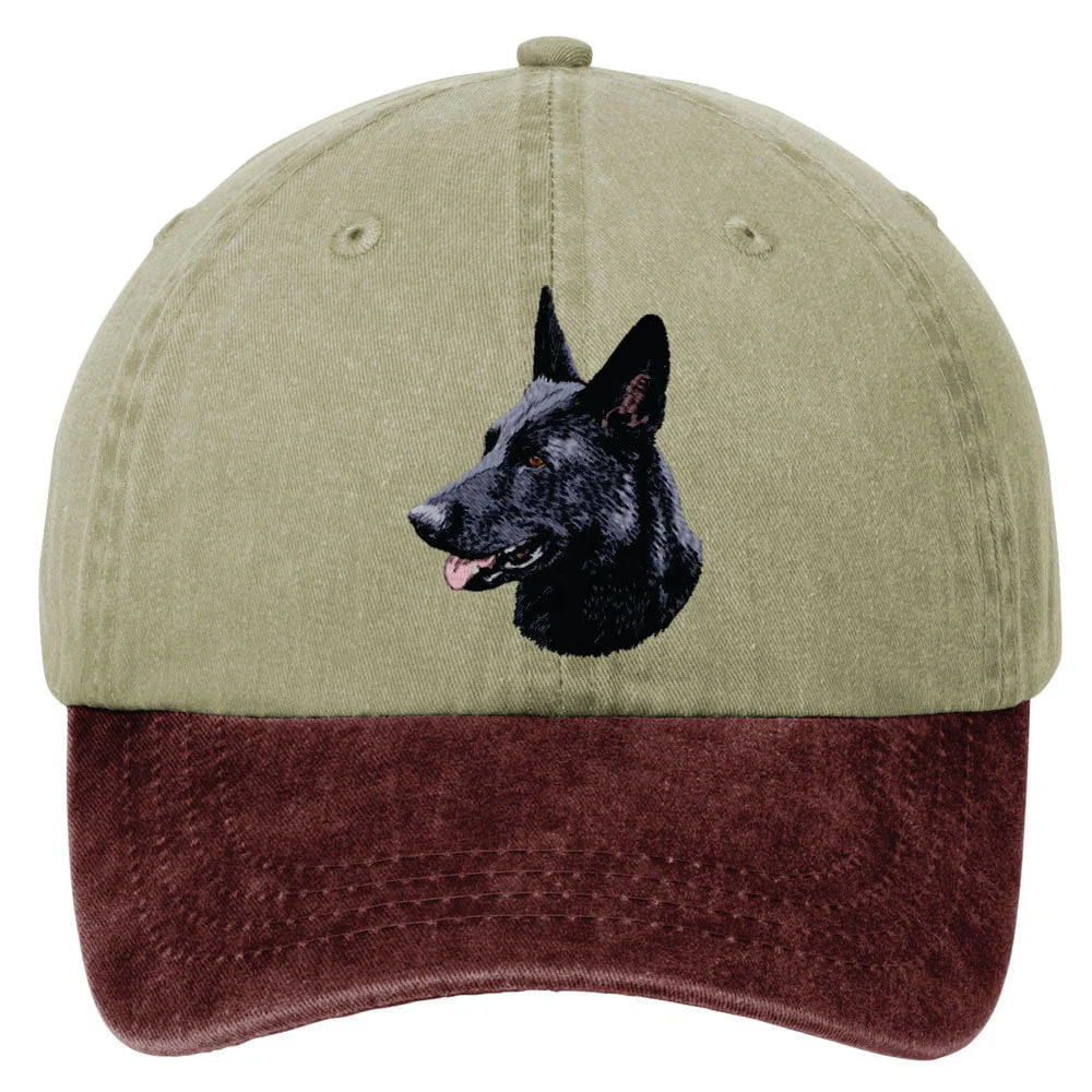 German Shepherd Dog  Embroidered Two Tone Baseball Cap - Image 4