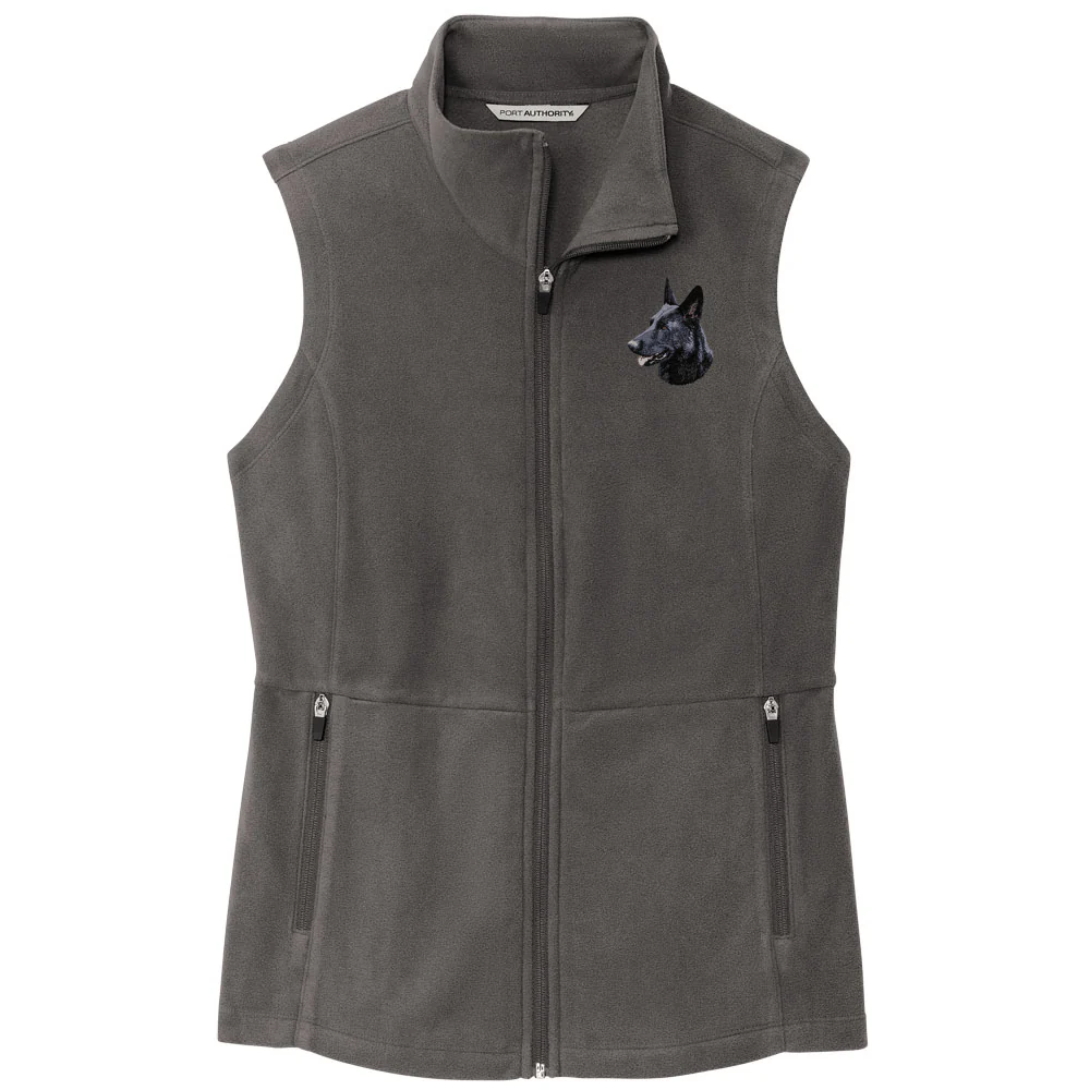 German Shepherd Dog Embroidered Women's Fleece Vest - Image 4