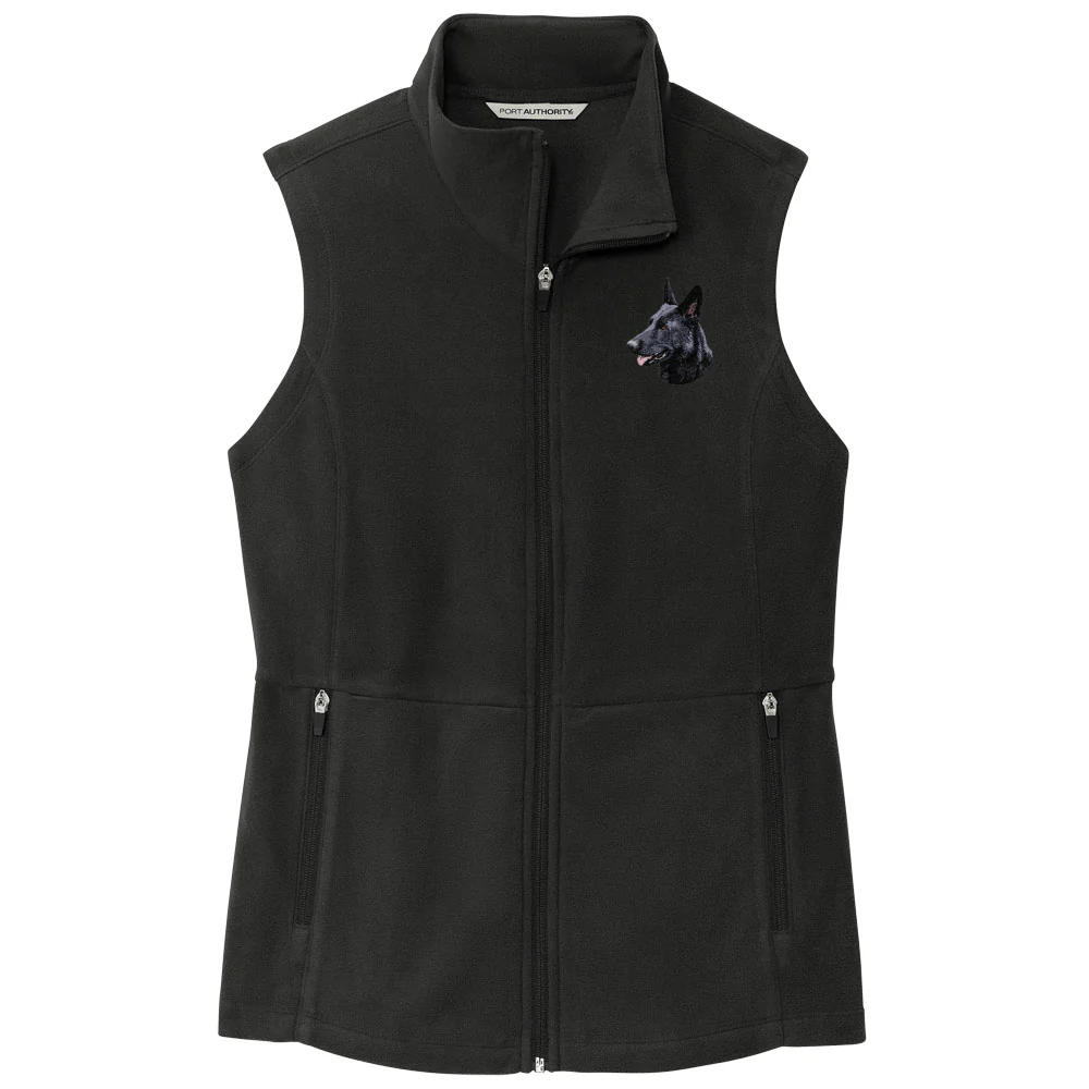 German Shepherd Dog Embroidered Women's Fleece Vest - Image 6
