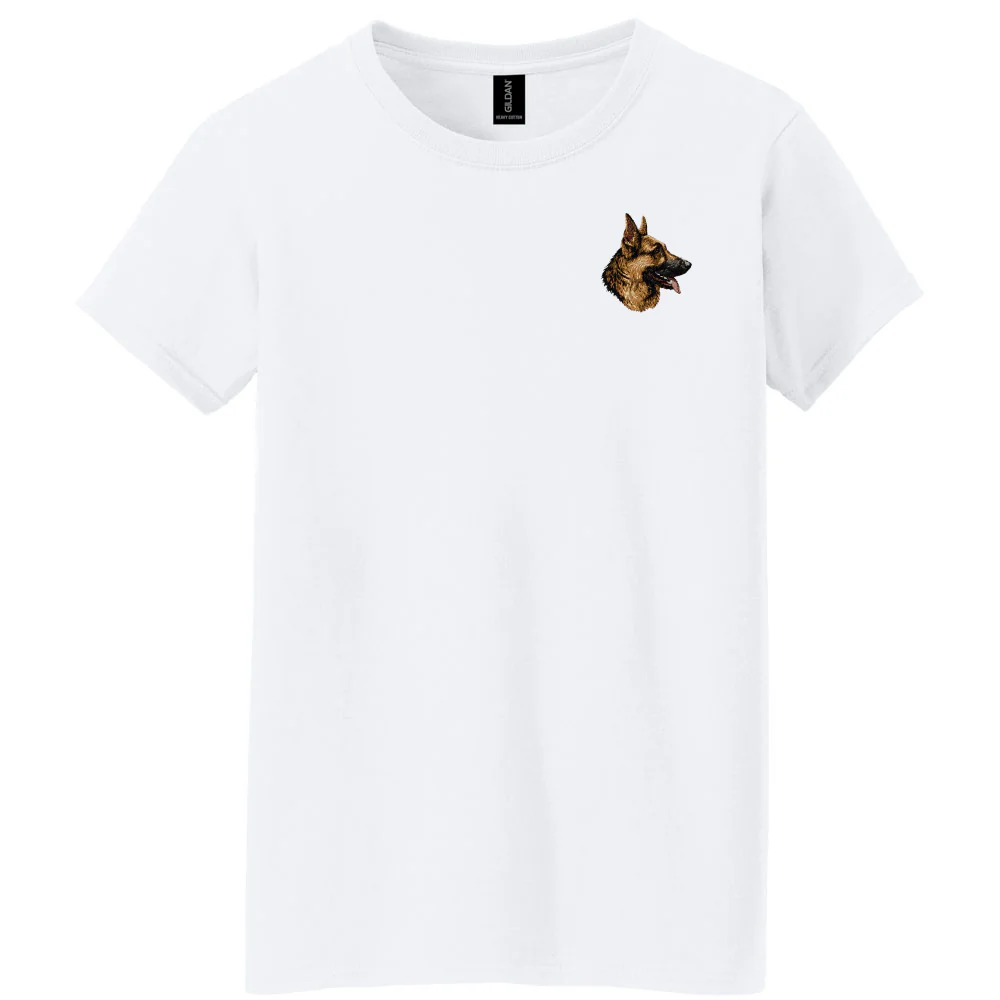 German Shepherd Dog Embroidered Women's T-Shirt - Image 3
