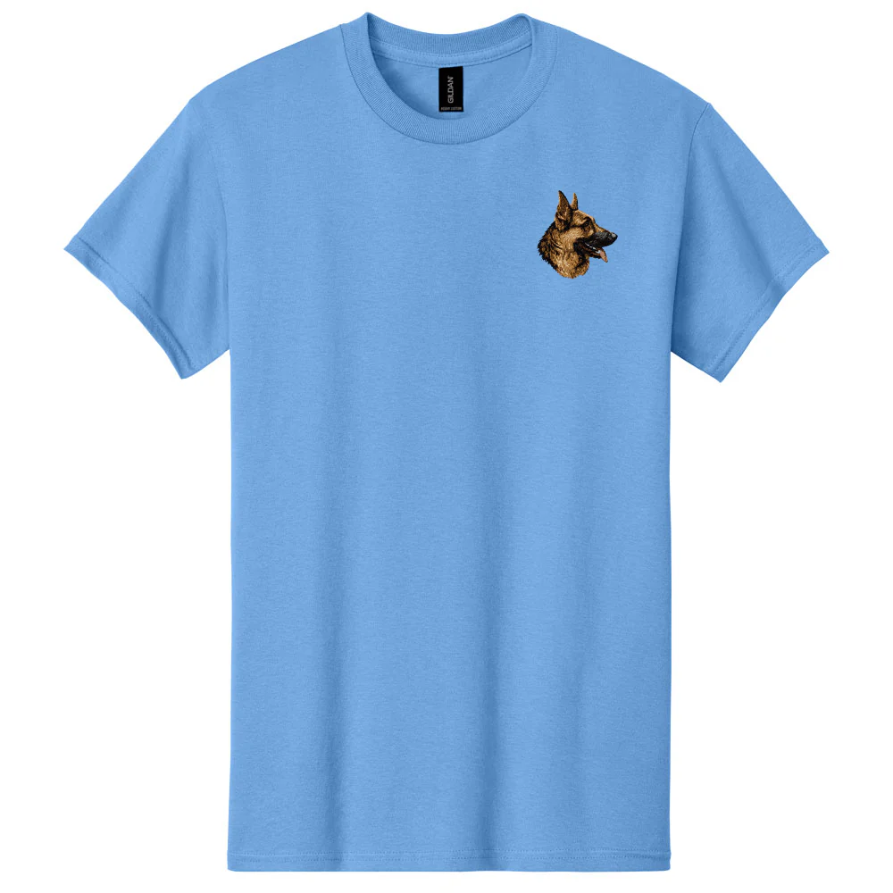 German Shepherd Dog Embroidered Men's T-Shirt