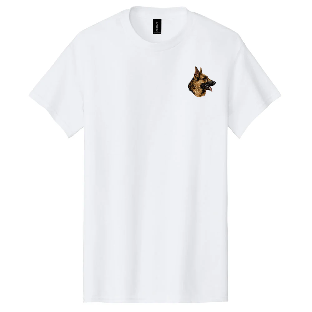 German Shepherd Dog Embroidered Men's T-Shirt - Image 3