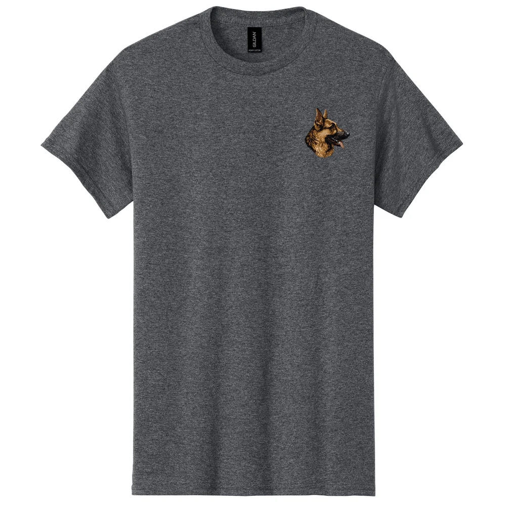 German Shepherd Dog Embroidered Men's T-Shirt - Image 5