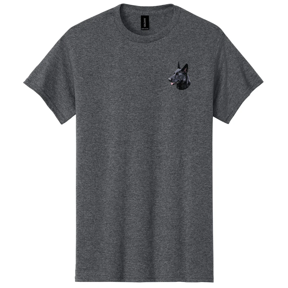 German Shepherd Dog Embroidered Men's T-Shirt - Image 6