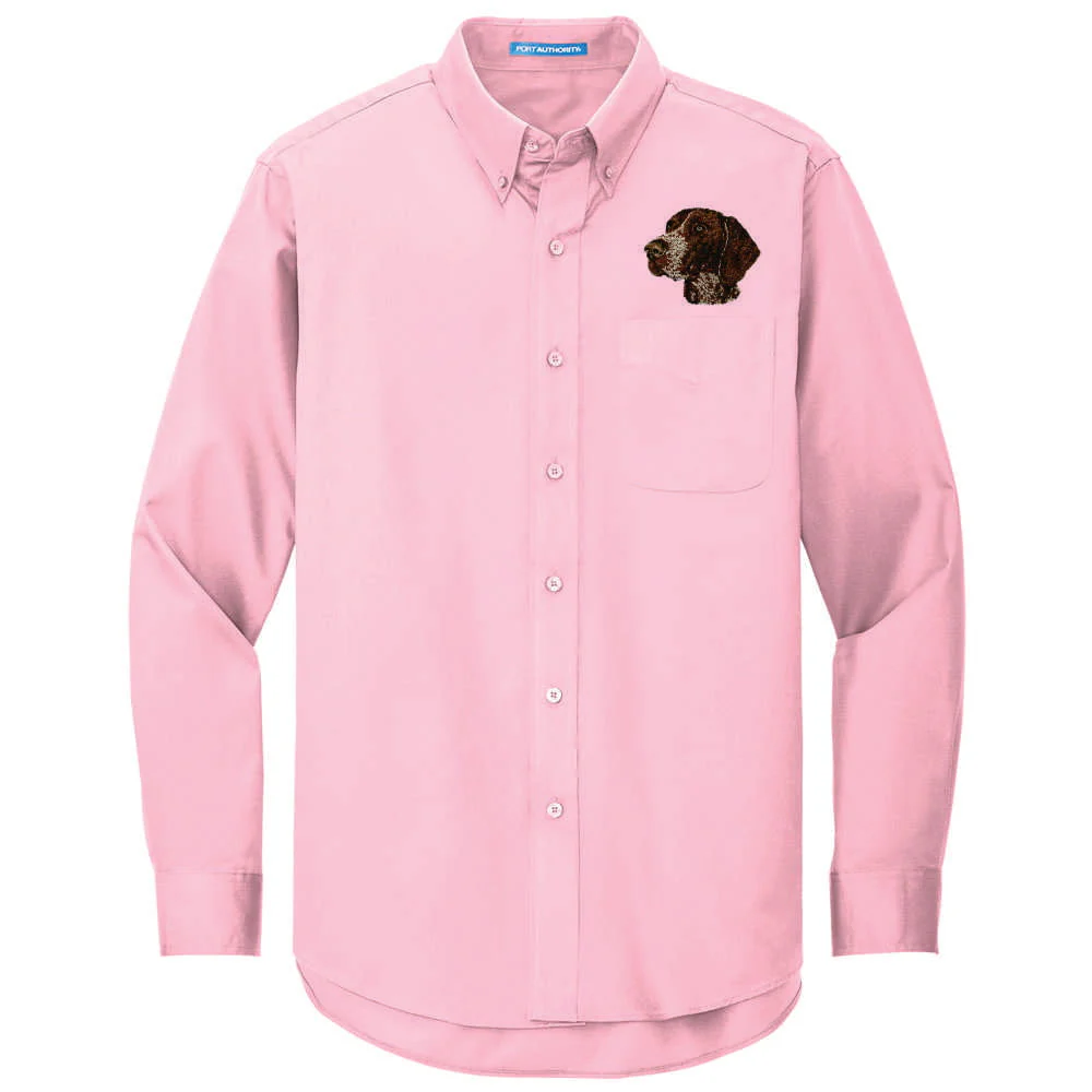 German Shorthaired Pointer Embroidered Long Sleeve Button Up Shirt - Image 4