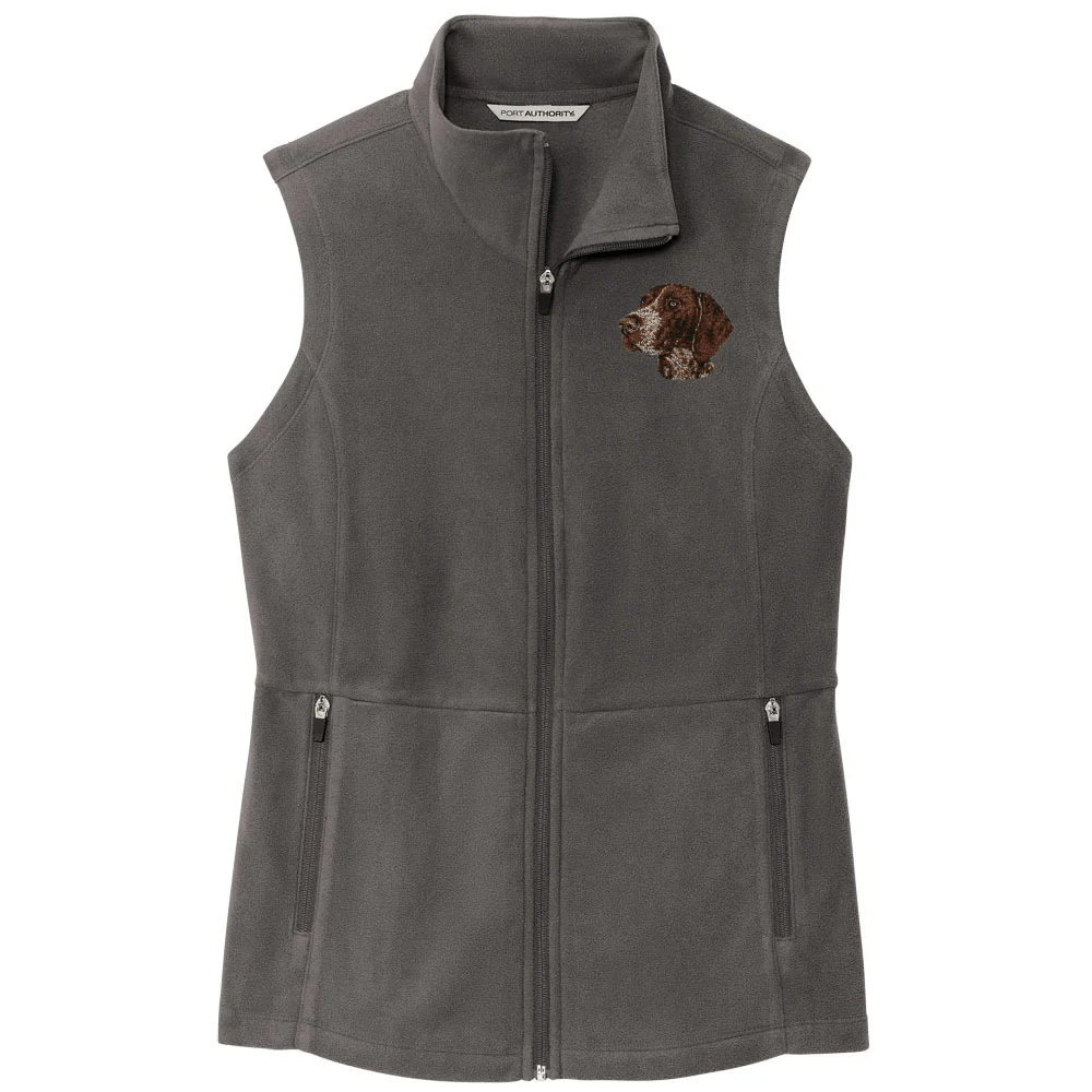 German Shorthaired Pointer Embroidered Women's Fleece Vest - Image 2