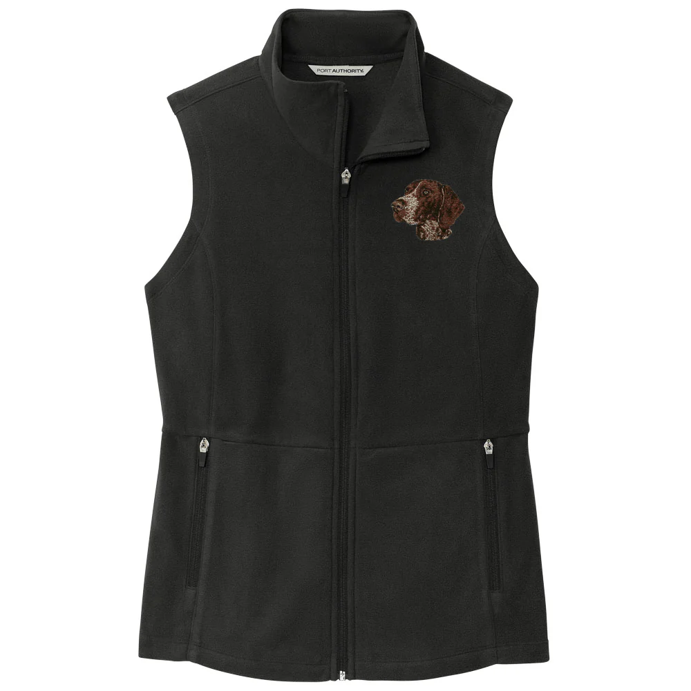 German Shorthaired Pointer Embroidered Women's Fleece Vest - Image 3