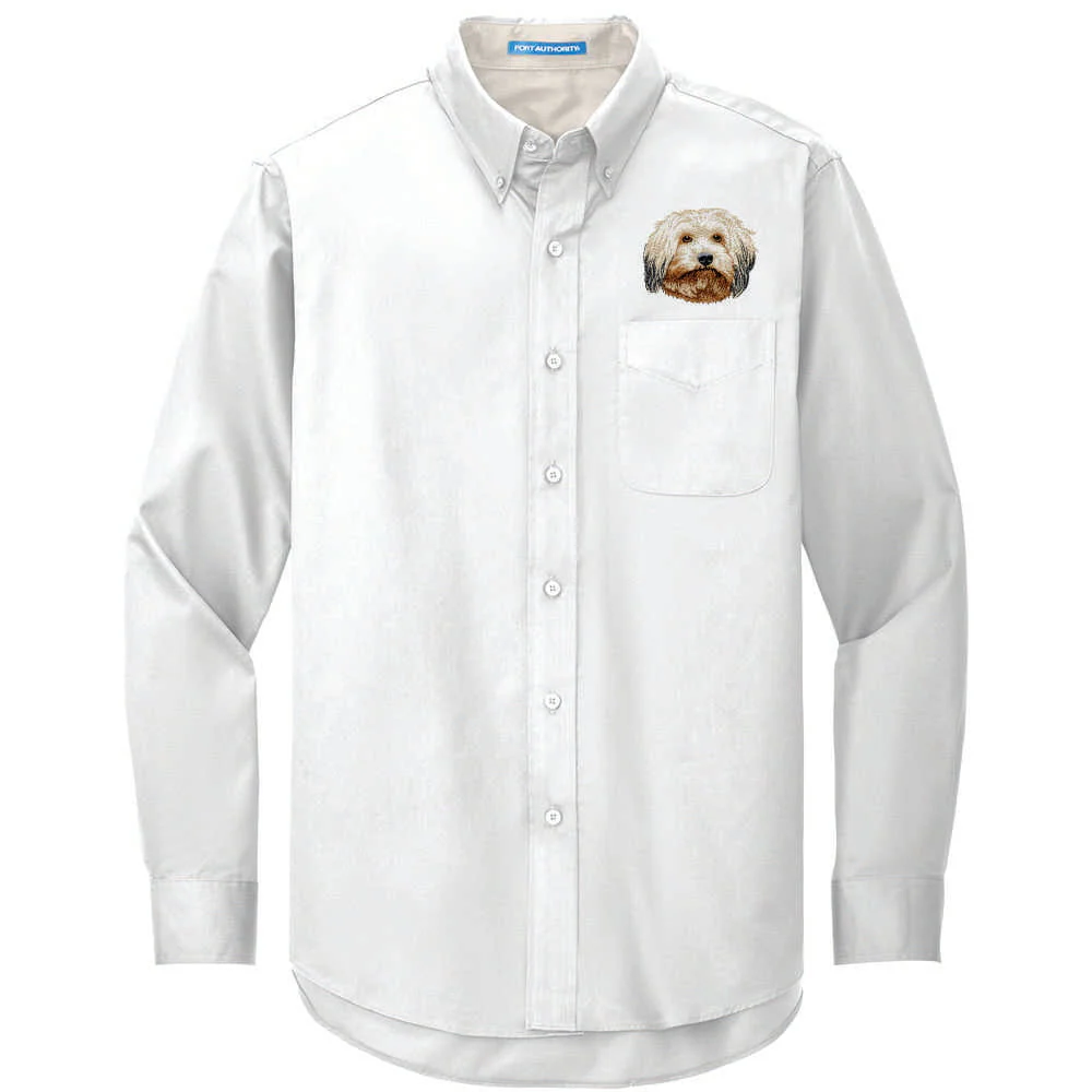Havanese Embroidered Long Sleeve Button Up Shirt - Image 2
