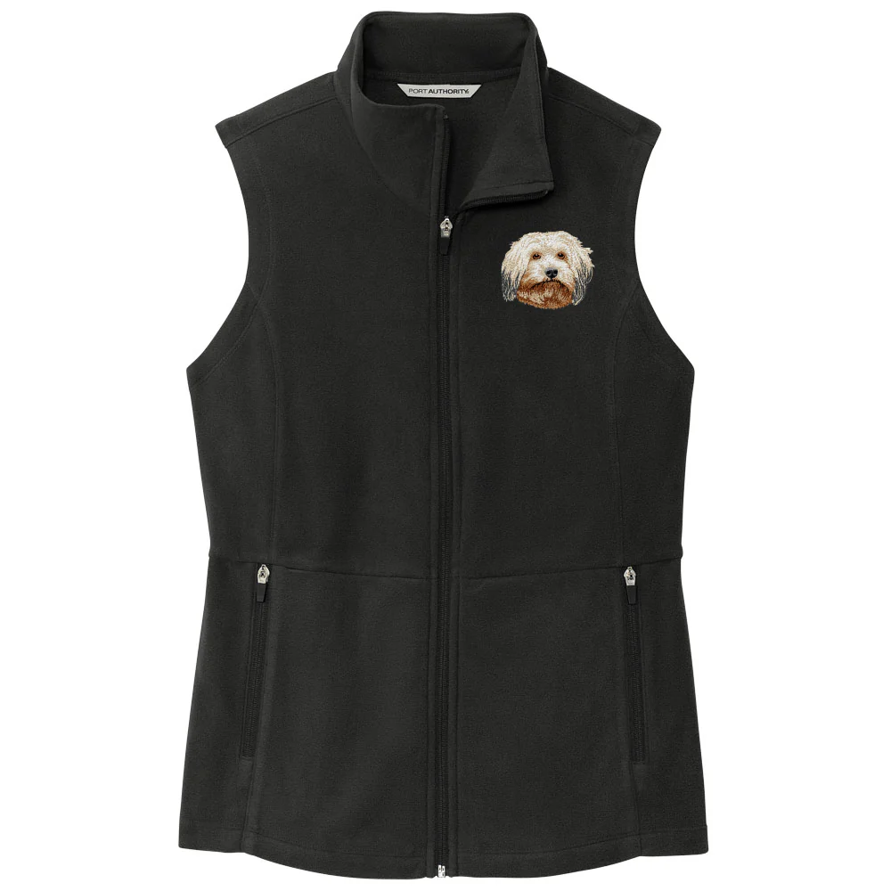 Havanese Embroidered Women's Fleece Vest - Image 3