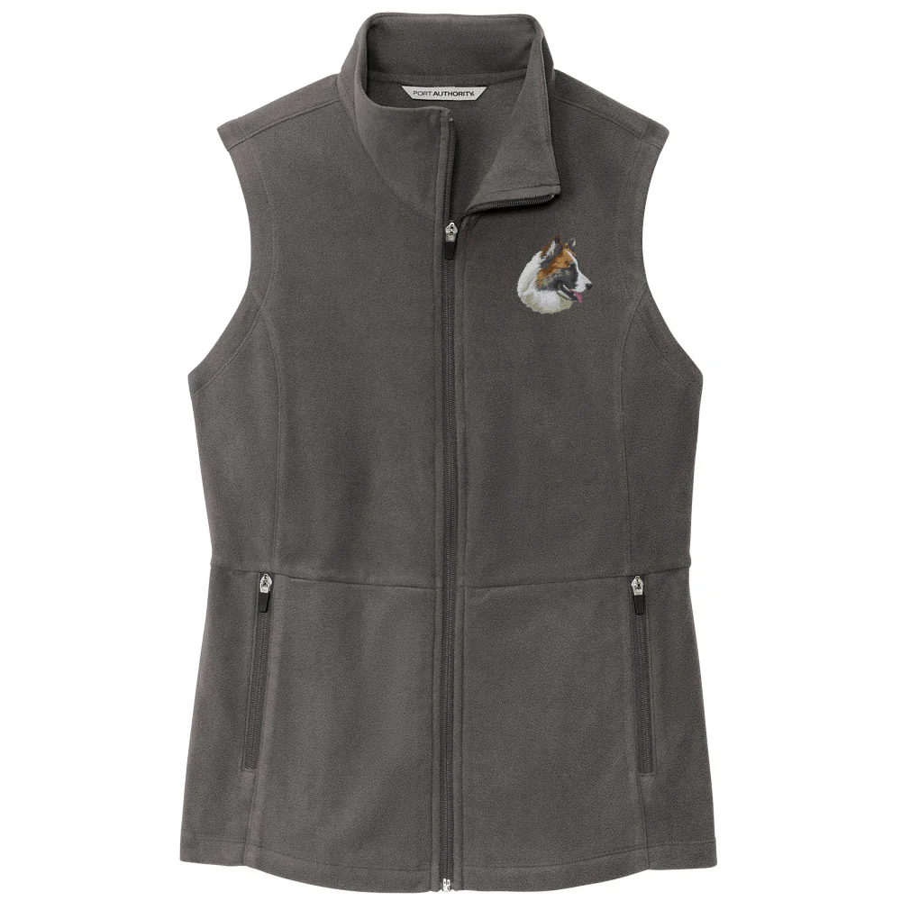 Icelandic Sheepdog Embroidered Women's Fleece Vest - Image 2