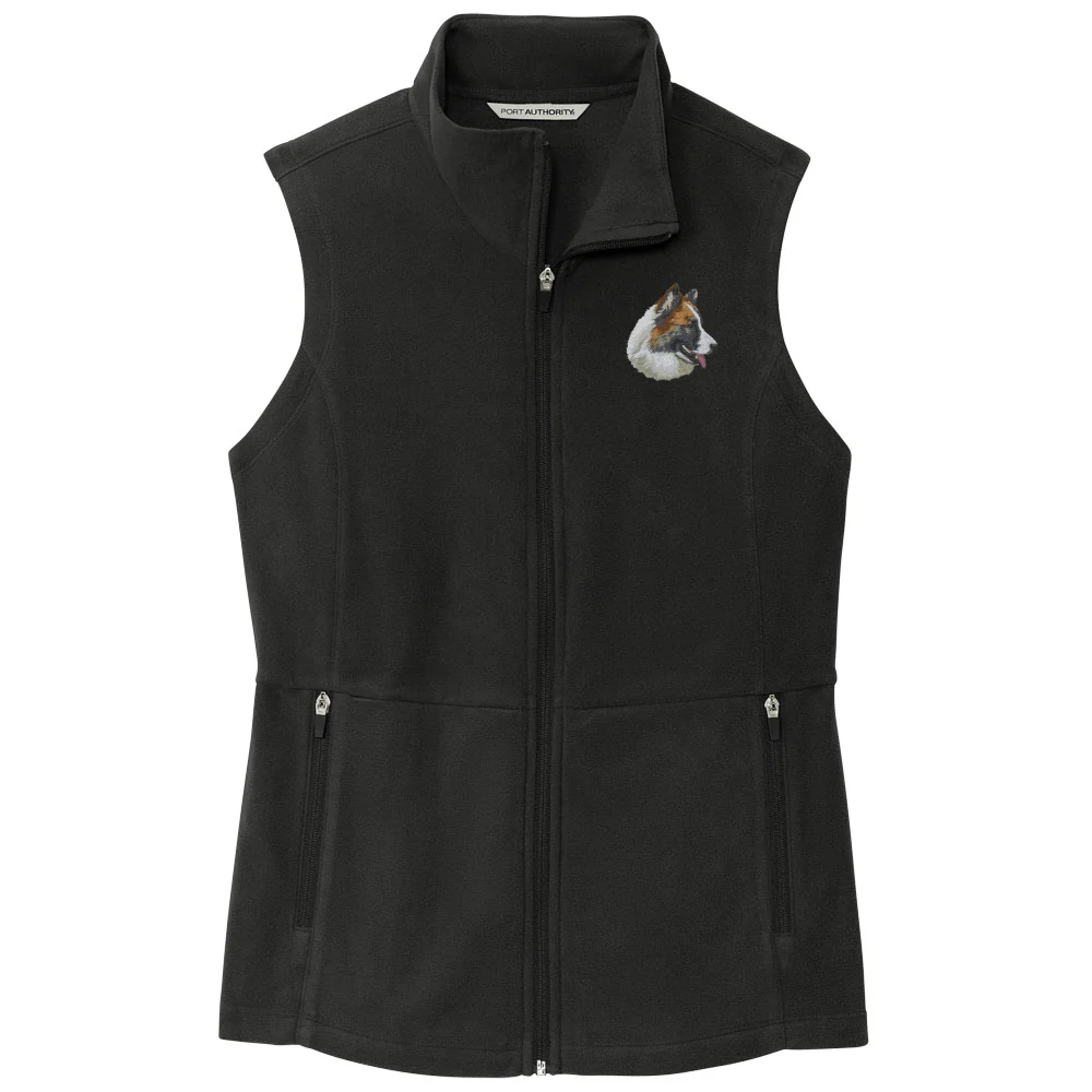 Icelandic Sheepdog Embroidered Women's Fleece Vest - Image 3