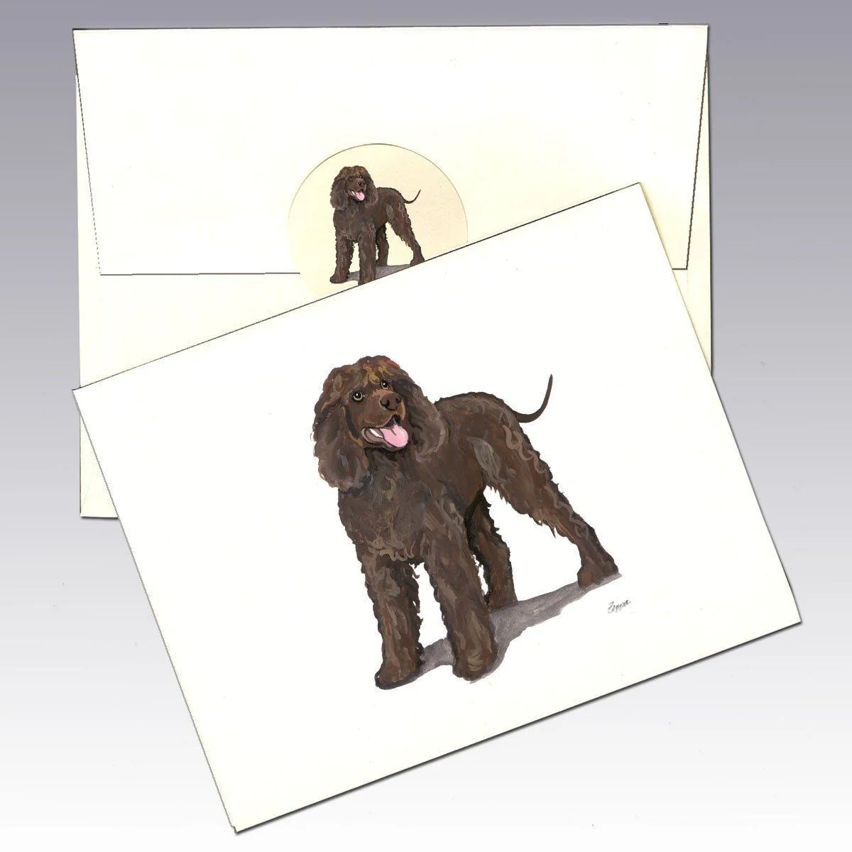 Irish Water Spaniel Note Cards