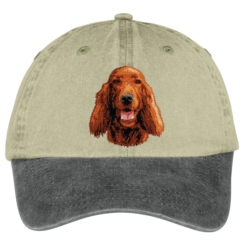 Irish Setter  Embroidered Two Tone Baseball Cap