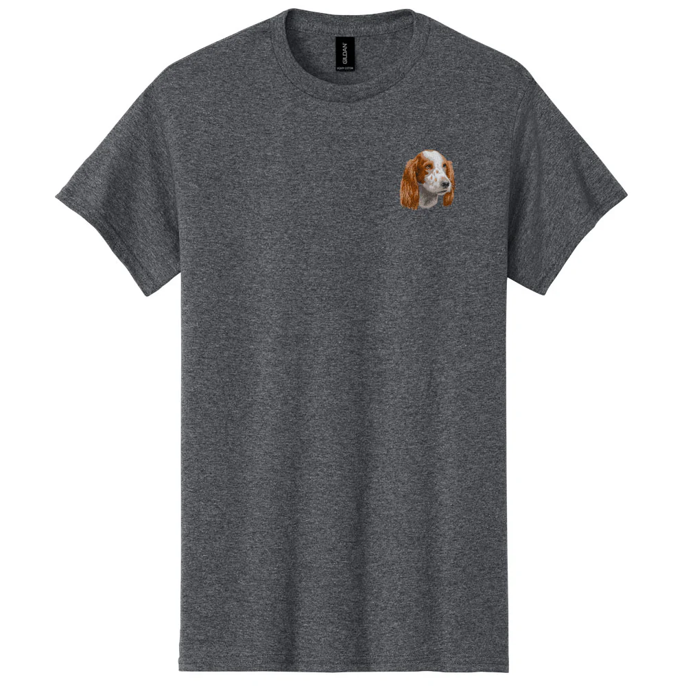 Irish Red & White Setter Embroidered Men's T-Shirt - Image 2