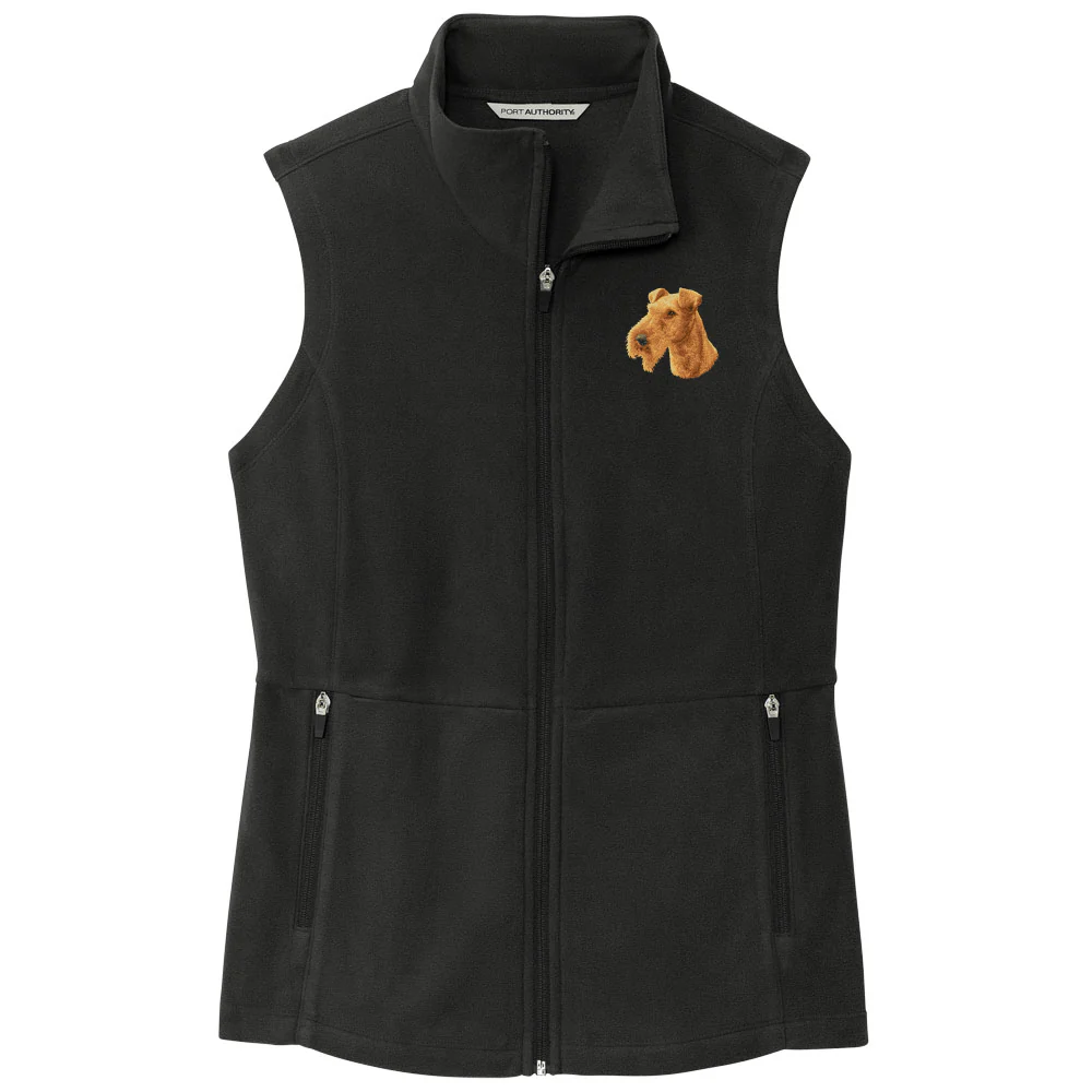 Irish Terrier Embroidered Women's Fleece Vest - Image 3