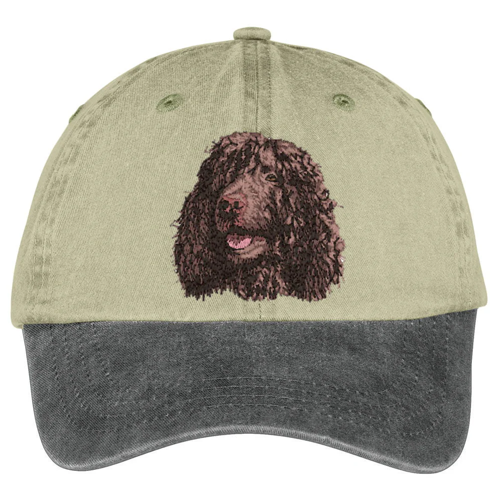 Irish Water Spaniel  Embroidered Two Tone Baseball Cap - Image 2