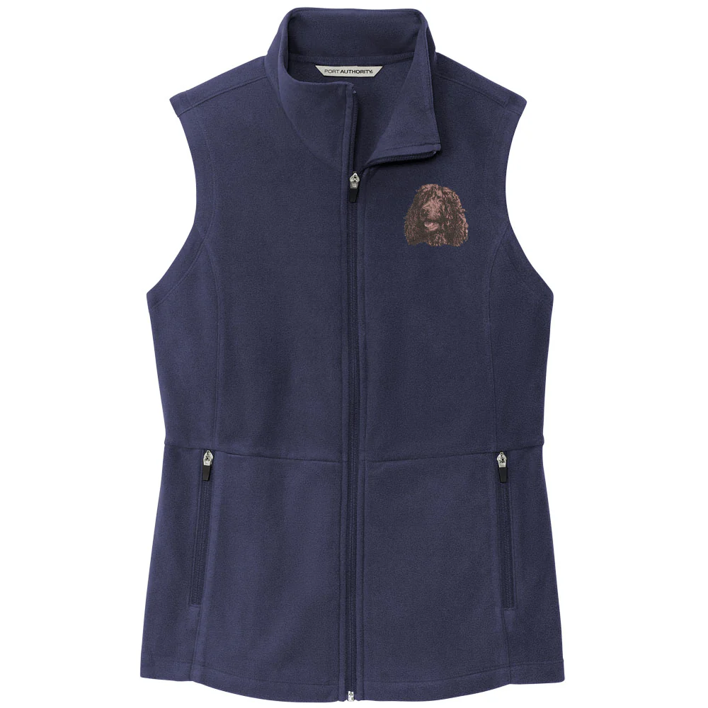 Irish Water Spaniel Embroidered Women's Fleece Vest - Image 2