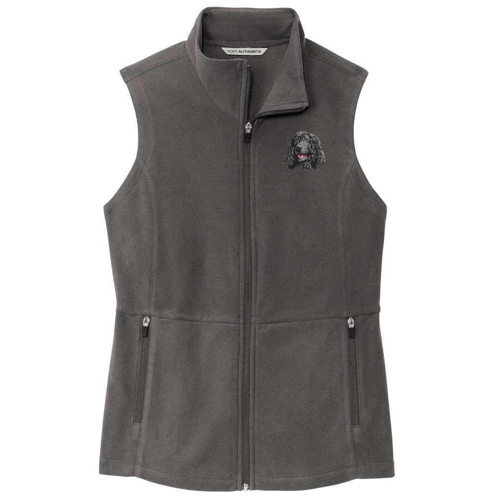 Irish Water Spaniel Embroidered Women's Fleece Vest - Image 3
